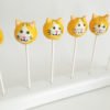 Custom Kitty Cake Pops in Yellow and Orange
