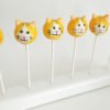 Custom Kitty Cake Pops in Yellow and Orange