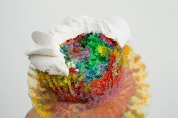 Rainbow Filled Cupcakes for Pride