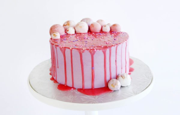 Drip Birthday Cake Adorned with Cake Bites