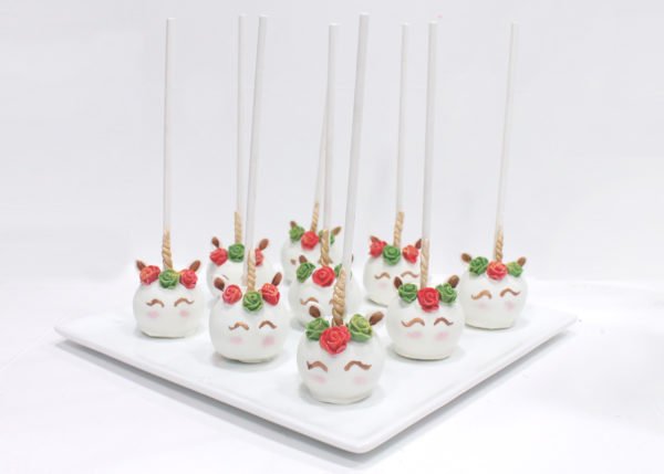 Christmas Unicorn Cake Pops