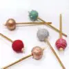 Sparkly and Gold Christmas Ornament Cake Pops