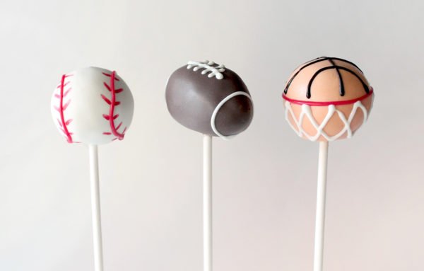 Sports Cake Pops_Football Cake Pops, Basketball Cake Pops, Baseball Cake Pops