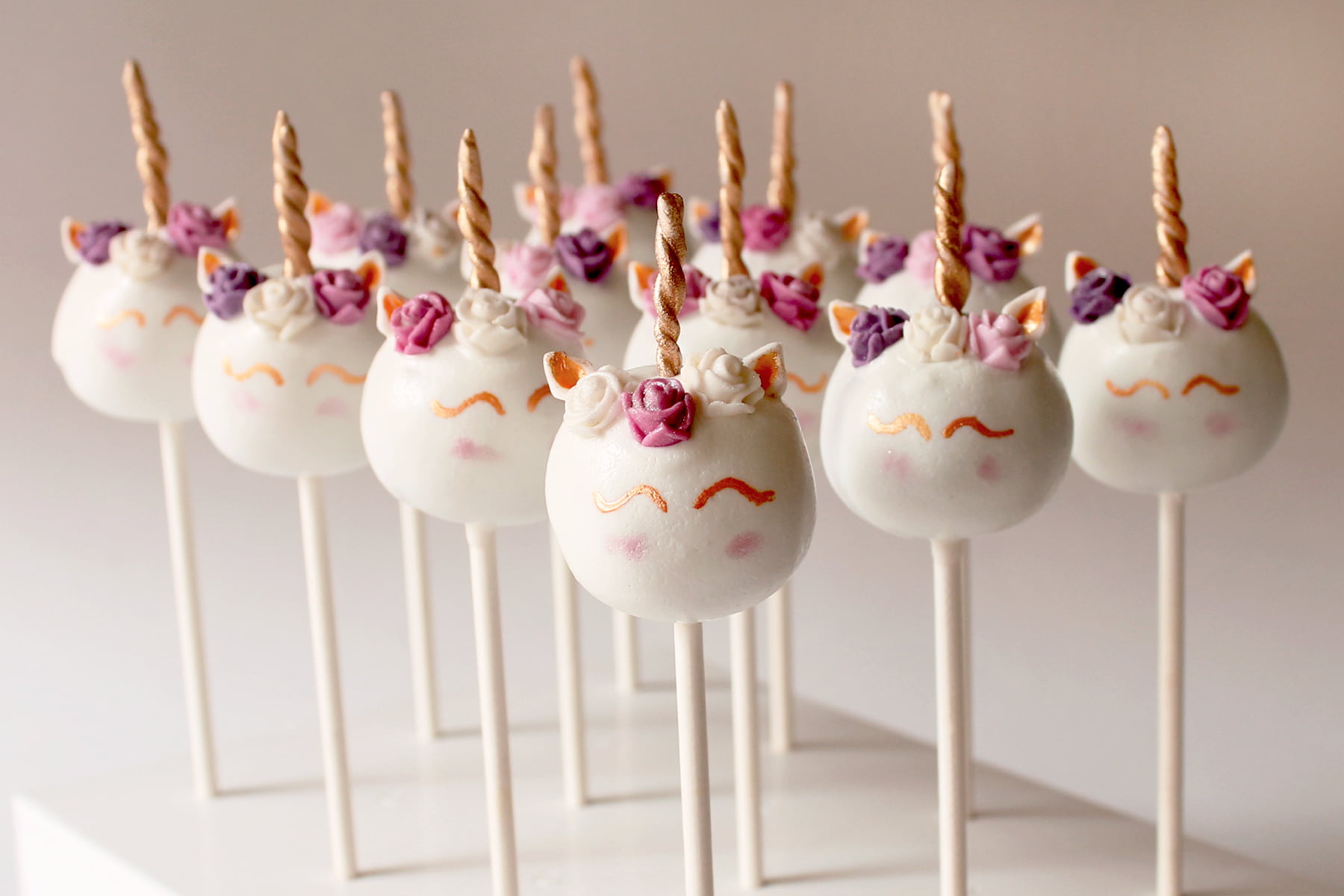 Pink Unicorn Lollipops