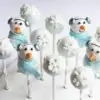 Snowmen and Snowflake winter cake pops
