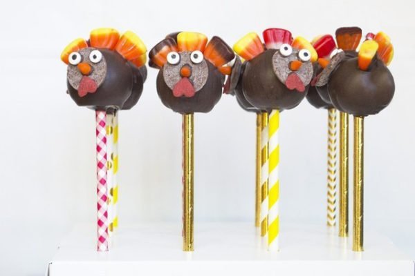 Thanksgiving Turkey Cake Pops