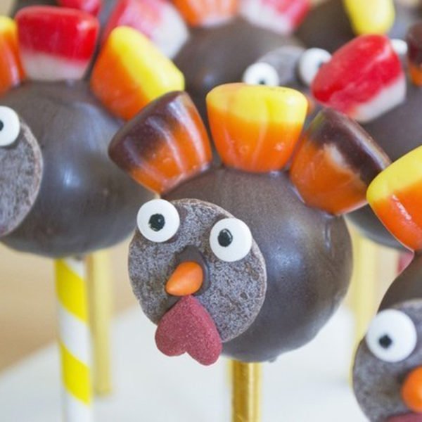 Thanksgiving Turkey Cake Pops