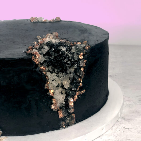 Black Geode Crystal Cake